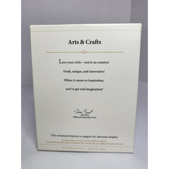 2006 Hallmark WAY COOL Art & Crafts Keepsake Ornament Fridge Magnet Gift Student - Picture 3 of 6